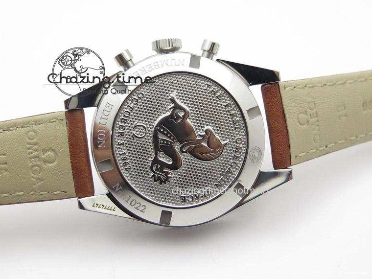 0508 Supportive Speedmaster Professional The Moon Watch on Brown Asso Strap Asian Manual Winding Chronograph Movement 8288